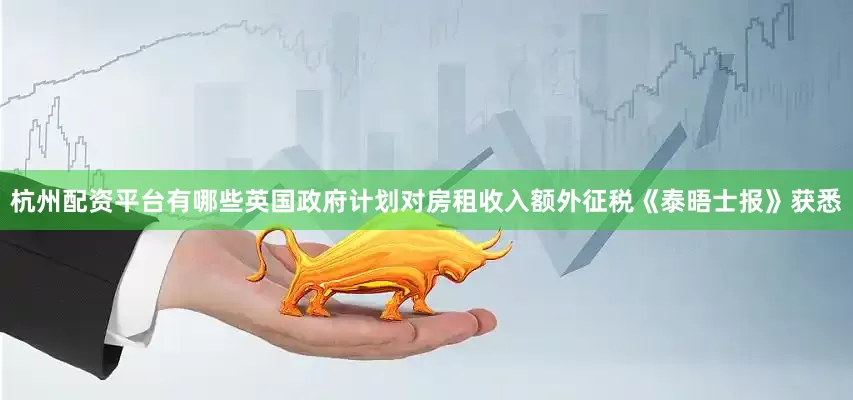 杭州配资平台有哪些英国政府计划对房租收入额外征税《泰晤士报》获悉